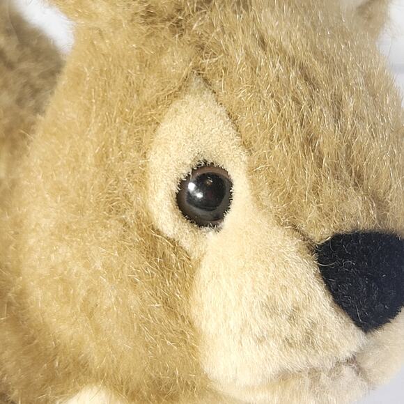 Realistic Brown Tan Rabbit Plush Bunny Stuffed Animal 11" long - Picture 6 of 11